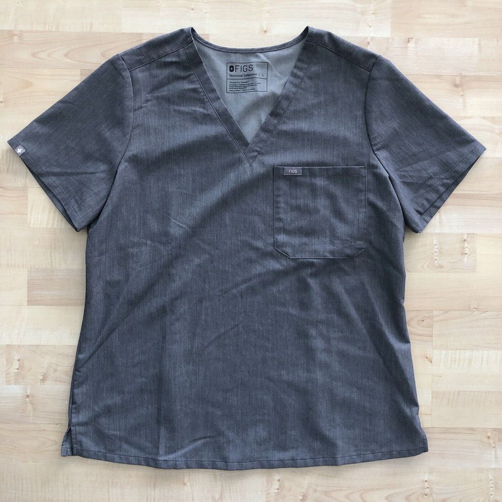FIGS Gray Technical Collection Shirt Jogger Scrub Set Women's Large - Picture 2 of 16